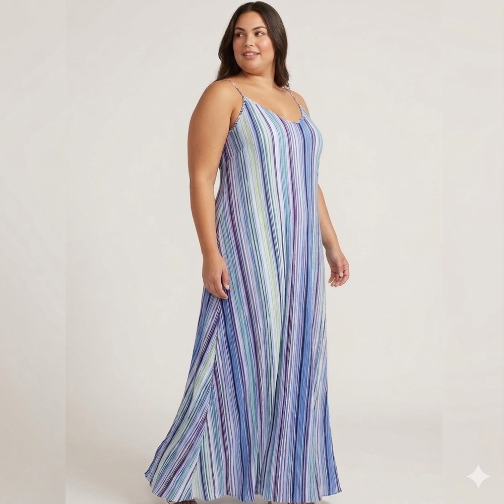 Lane Bryant Women’s Multi-Color Striped Dress - Size 22/24